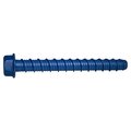 Torquemaster Masonry Screw, 1/2" Dia., Hex, 5 in L, Steel Blue Ruspert, 25 PK 53252